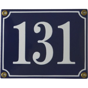Emaljskylt rektangulär - Nummerskylt 131