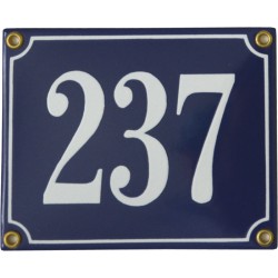 Emaljskylt rektangulär - Nummerskylt 237