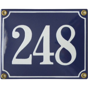 Emaljskylt rektangulär - Nummerskylt 248