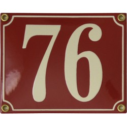 Emaljskylt rektangulär - Nummerskylt 76