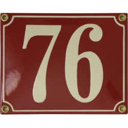 Emaljskylt rektangulär - Nummerskylt 76